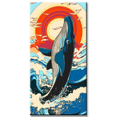 Painting by Numbers Whale Sprinting From The Sea